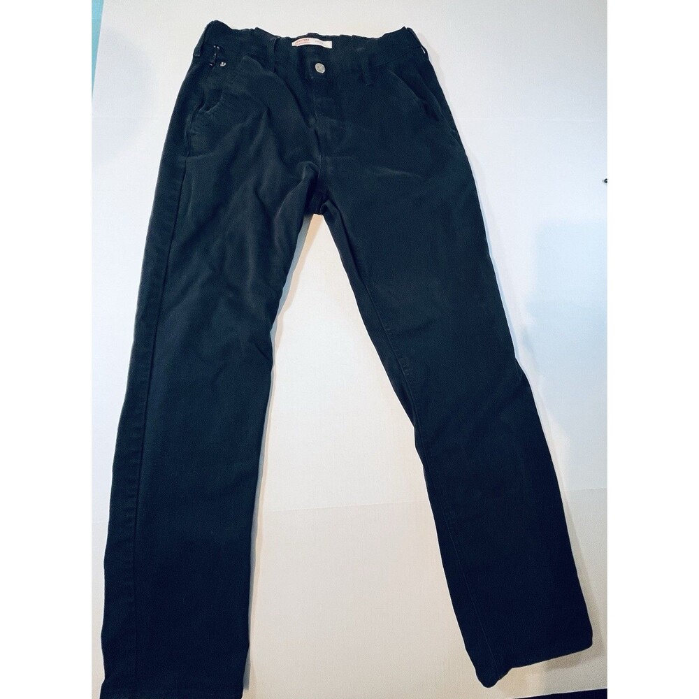 Signature Levis Jeans Mens 30x32 Black Athletic Fit Stretch Cotton Zip Pocket